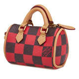Damier Pop Mini Speedy Bag Charm Red - Lab Luxury Resale