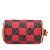 Damier Pop Mini Speedy Bag Charm Red - Lab Luxury Resale
