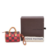 Damier Pop Mini Speedy Bag Charm Red - Lab Luxury Resale