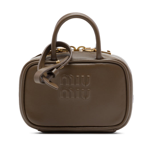 Micro Calfskin Softy Beau Bag Brown - Lab Luxury Resale