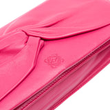 Anagram Nappa Bow Tie Clutch with Chain Pink - Lab Luxury Resale