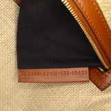 Zucca Embroidered Canvas Baguette Satchel Brown - Lab Luxury Resale