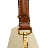 Zucca Embroidered Canvas Baguette Satchel Brown - Lab Luxury Resale