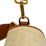 Zucca Embroidered Canvas Baguette Satchel Brown - Lab Luxury Resale