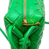 Mini Nappa Intrecciato Loop Camera Bag Green - Lab Luxury Resale