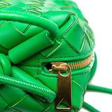 Mini Nappa Intrecciato Loop Camera Bag Green - Lab Luxury Resale