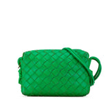 Mini Nappa Intrecciato Loop Camera Bag Green - Lab Luxury Resale