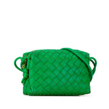 Mini Nappa Intrecciato Loop Camera Bag Green - Lab Luxury Resale