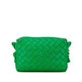 Mini Nappa Intrecciato Loop Camera Bag Green - Lab Luxury Resale