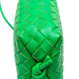 Mini Nappa Intrecciato Loop Camera Bag Green - Lab Luxury Resale