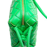 Mini Nappa Intrecciato Loop Camera Bag Green - Lab Luxury Resale