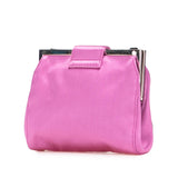 Satin Clasp Clutch on Strap Pink - Lab Luxury Resale