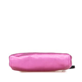 Satin Clasp Clutch on Strap Pink - Lab Luxury Resale