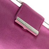 Satin Clasp Clutch on Strap Pink - Lab Luxury Resale