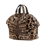 Medium Calf Hair Leopard Print Nightingale Satchel Brown - Lab Luxury Resale