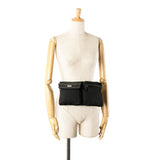 Nylon Double Pocket Belt Bag Black - Lab Luxury Resale