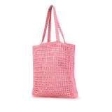 Crochet Raffia Logo Tote Pink - Lab Luxury Resale