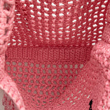 Crochet Raffia Logo Tote Pink - Lab Luxury Resale