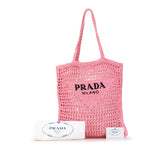 Crochet Raffia Logo Tote Pink - Lab Luxury Resale