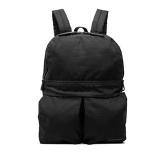 Leather Trimmed Nylon Backpack Black - Lab Luxury Resale