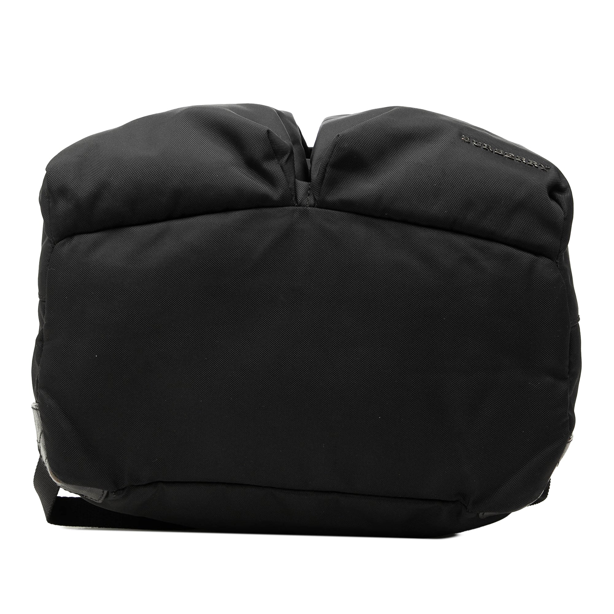 Leather Trimmed Nylon Backpack Black - Lab Luxury Resale