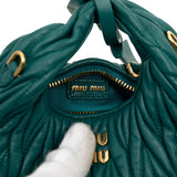 Micro Nappa Matelasse Wander Bag Green - Lab Luxury Resale