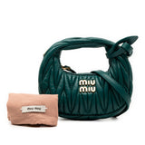 Micro Nappa Matelasse Wander Bag Green - Lab Luxury Resale