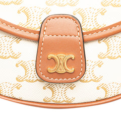 Mini Triomphe Coated Canvas Besace Crossbody Brown - Lab Luxury Resale