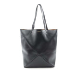 Large Calfskin Puzzle Fold Tote Black - Lab Luxury Resale