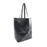 Large Calfskin Puzzle Fold Tote Black - Lab Luxury Resale