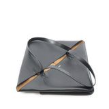 Large Calfskin Puzzle Fold Tote Black - Lab Luxury Resale
