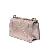 Small Metallic Grained Calfskin Diorama Flap Gold - Lab Luxury Resale