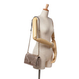 Small Metallic Grained Calfskin Diorama Flap Gold - Lab Luxury Resale