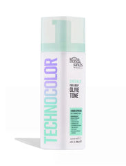 Bondi Sands Technocolor Emerald self-tanning foam bottles in three shades, 200ml each, with vibrant green packaging and product labels.
