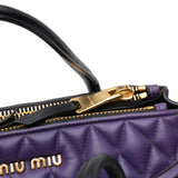 Small Nappa Biker Satchel Purple - Lab Luxury Resale