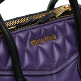 Small Nappa Biker Satchel Purple - Lab Luxury Resale