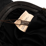 Woven Leather Floral Shoulder Bag Black - Lab Luxury Resale