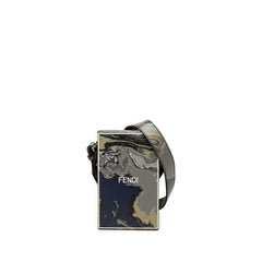 Smooth Calfskin Marble Print Vertical Box Crossbody Gray - Lab Luxury Resale