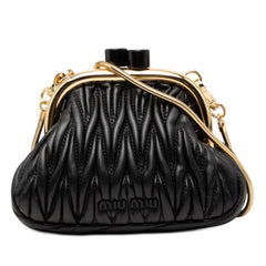 Mini Matelasse Nappa Belle Crossbody Black - Lab Luxury Resale