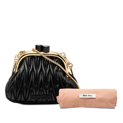 Mini Matelasse Nappa Belle Crossbody Black - Lab Luxury Resale