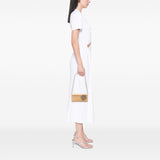 Quilted Satin Crystal Chain Clutch Gold - Lab Luxury Resale