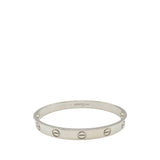 18K White Gold Classic Love Bracelet Silver - Lab Luxury Resale