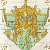 Vue Du Carrosse De La Galere La Reale Silk Scarf White - Lab Luxury Resale