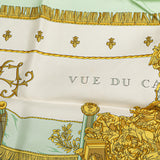 Vue Du Carrosse De La Galere La Reale Silk Scarf White - Lab Luxury Resale