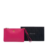 Saffiano Zip Pouch Pink - Lab Luxury Resale