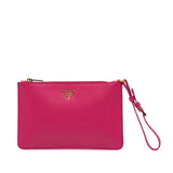 Saffiano Zip Pouch Pink - Lab Luxury Resale