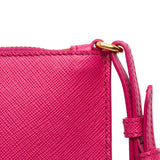 Saffiano Zip Pouch Pink - Lab Luxury Resale