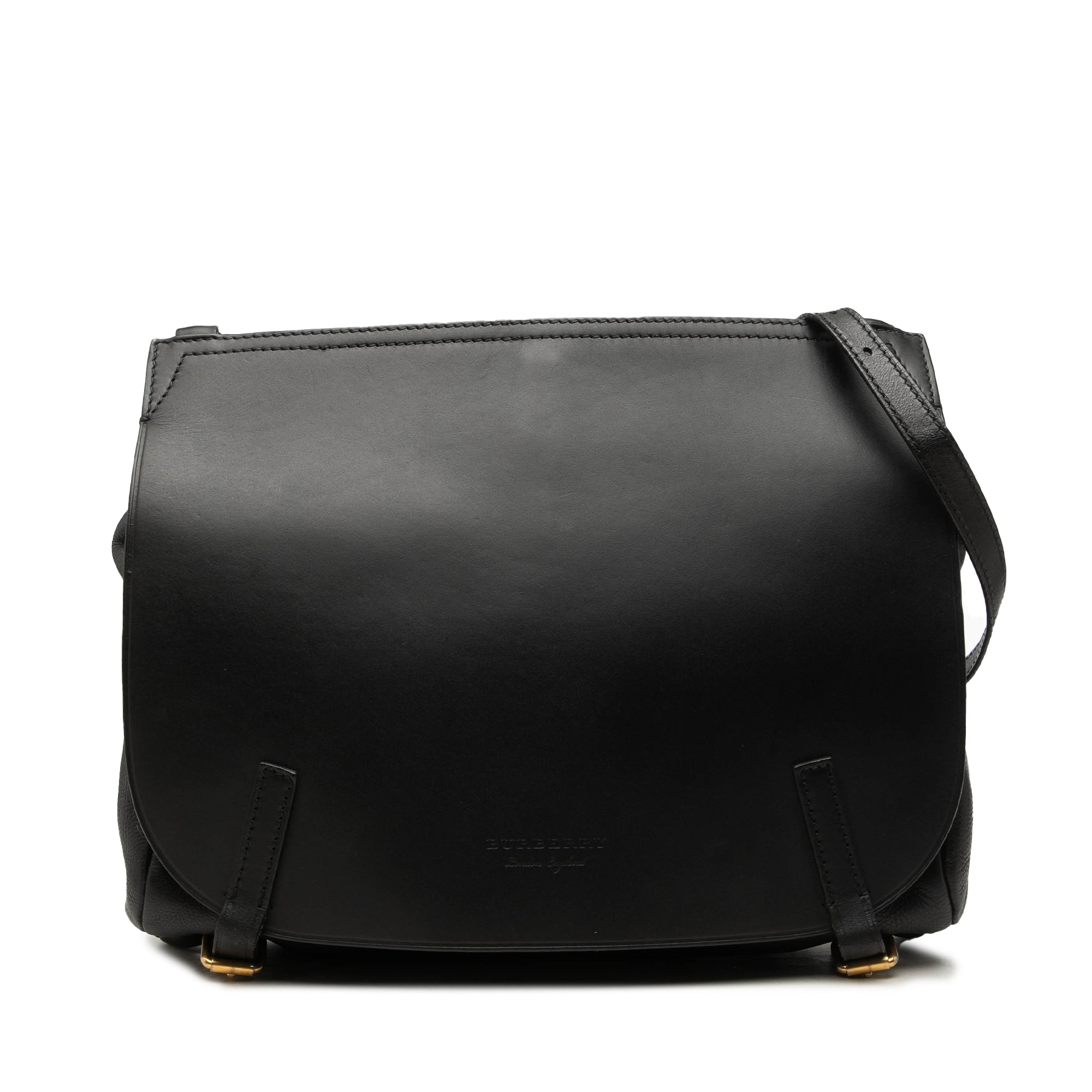 Medium Leather Bridle Crossbody Black - Lab Luxury Resale