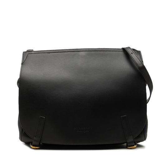 Medium Leather Bridle Crossbody Black - Lab Luxury Resale