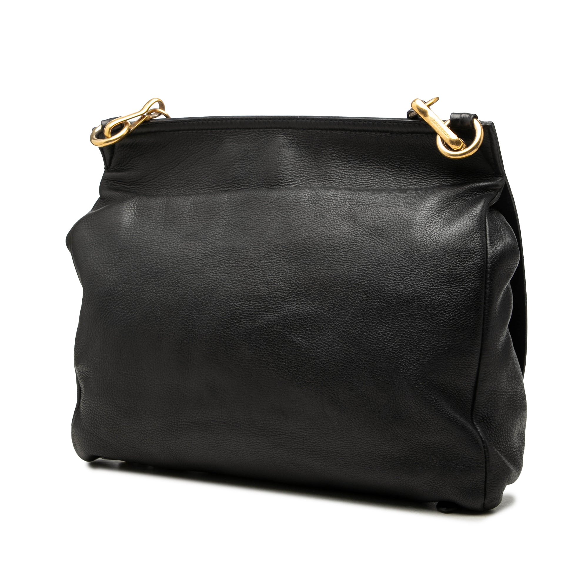 Medium Leather Bridle Crossbody Black - Lab Luxury Resale